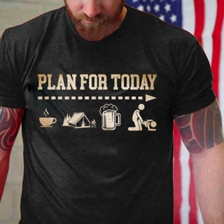 [COD] {พร้อมส่ง เสื้อยืดผ้าฝ้าย 100% พิมพ์ลาย Camper Plan Today โอเวอร์ไซซ์ ไซซ์ XS-6XL สําหรับผู้ชาย ของขวัญคริสต์