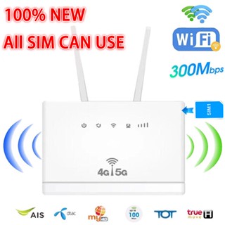 เราเตอร์ใส่ซิม 4G/5G เราเตอร์ เร้าเตอร์ใสซิม 4g router ราวเตอร์wifi กล่องวายฟาย ใส่ซิมปล่อย Wi-Fi 300Mbps เสียบใช้เลย