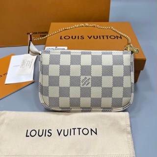 🔥ผ่อนได้🔥LV Mini Pochette Damier Size 15.5 cm งาน Original อุปกรณ์ : Full Box Set