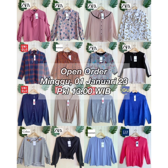 Kemeja New Upload Week 01 มกราคม 23| เสื้อคาร์ดิแกนถักลายดอกไม้เสื้อท็อป