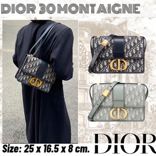 ดิออร์   DIOR  30 MONTAIGNE/กระเป๋าโซ่/ กระเป๋าสุภาพสตรีคลาสสิก/ กระเป๋าถือ/ งานจัดซื้อยุโรปแท้ 100%/น่ารักมาก