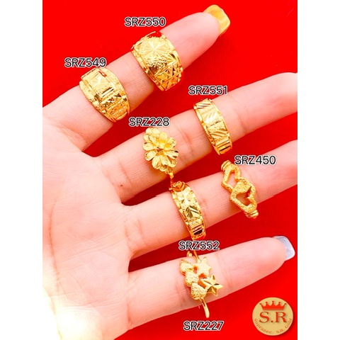 หมดแล้วหมดเลย แหวนหุ้มทองแท้ 100% แหวนหุ้มทอง 24K ไม่แพ้ ไม่คัน ใส่อาบน้ำได้ byสุปราณีเอสอาร์โกลด์