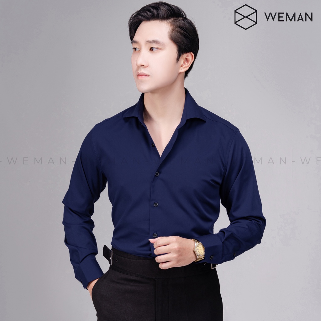 เสื้อเชิ้ตผู้ชายเสื้อเชิ้ตผู้ชาย คอปก Cutaway ผ้าฝ้ายคุณภาพสูงเนื้อนุ่มและหรูหรา WEMAN-WMA2212