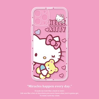 เคสโทรศัพท์มือถือ กันกระแทก ลายการ์ตูนคิตตี้ สําหรับ iPhone 14 Pro Max 13 12 Mini 11 XS XR X 8 7 Plus 6S 6 S