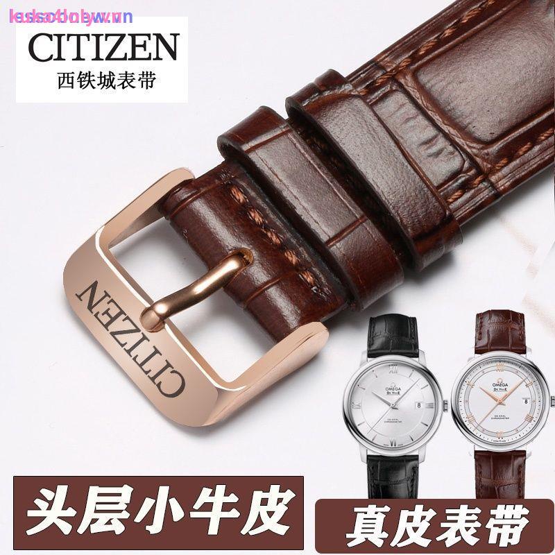 Citizen CITIZEN สายนาฬิกาข้อมือ หนังวัวแท้ สําหรับผู้ชาย และผู้หญิง 1205
