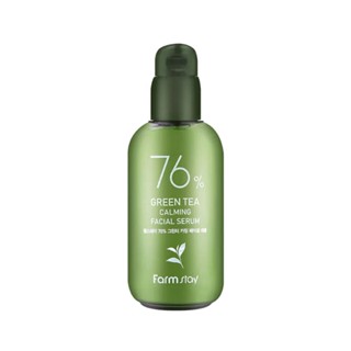 farmstay 76% green tea calming facial serum เซรั่มบำรุงผิวหน้า 100ml