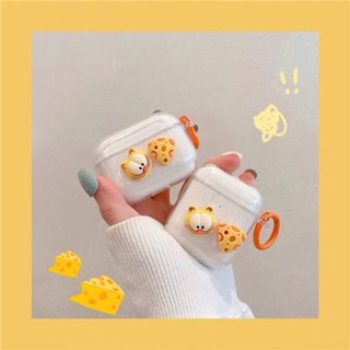 เคสหูฟังบลูทูธไร้สาย แบบใส ลายคิตตี้ ชีสน่ารัก สําหรับ airpods 2 3 Generation