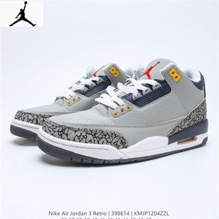 ของแท้ 100% N_ike Air Jordan 3 Retro OG AJ3 รองเท้าบาสเก็ตบอล สําหรับผู้ชาย และผู้หญิง