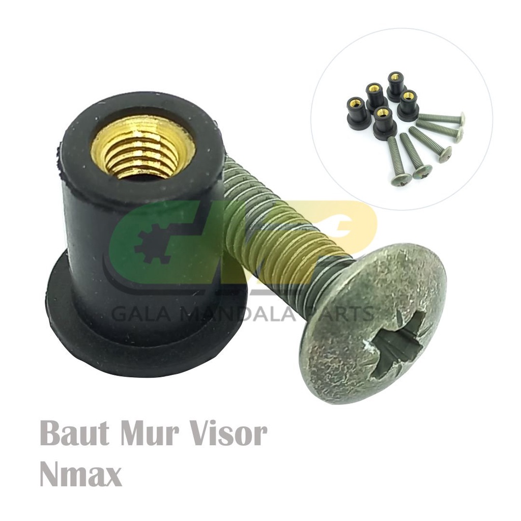 Nmax Aerox Vixion PCX Visor Bolt Nut ยางกระจกรถจักรยานยนต ์