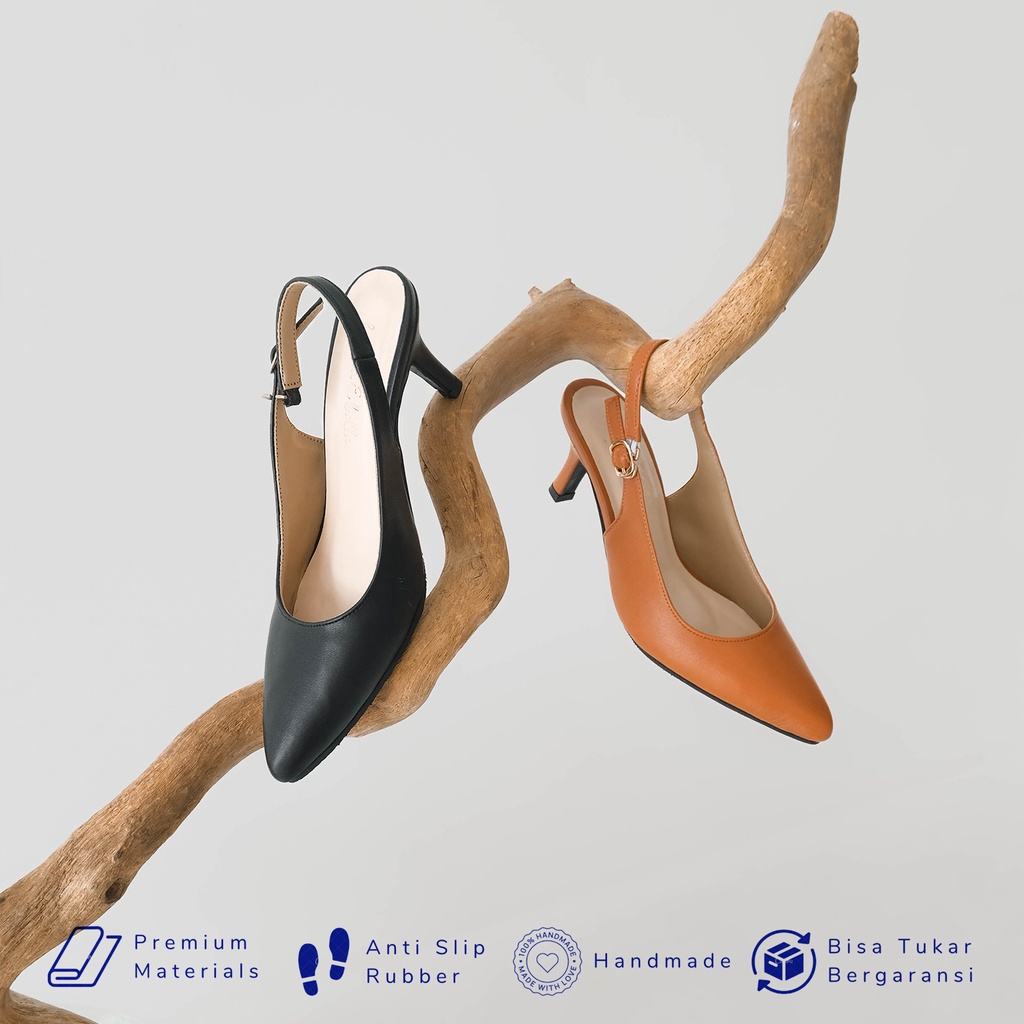 La Vita E Bella Claire Stiletto High Heels Slingback Womens Official Heels 7cm - [LV3502]