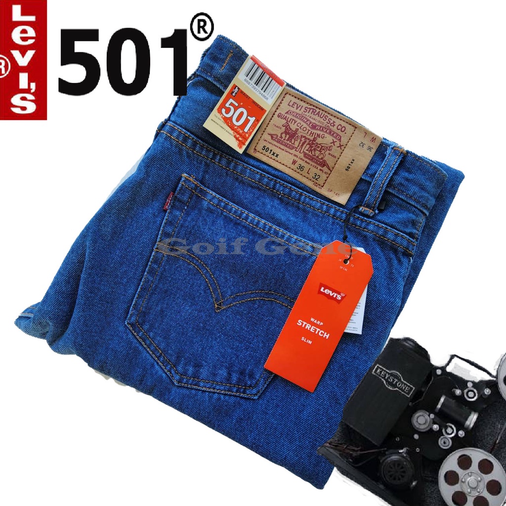 Levi;s 501 กางเกงยีนส์ ทรงกระบอกใหญ่ สี Jeans 2 สินค้าพร้อมส่ง1