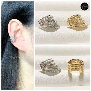 🌈NEW⭐️Ear Cuff งานเพชร 4 แถว