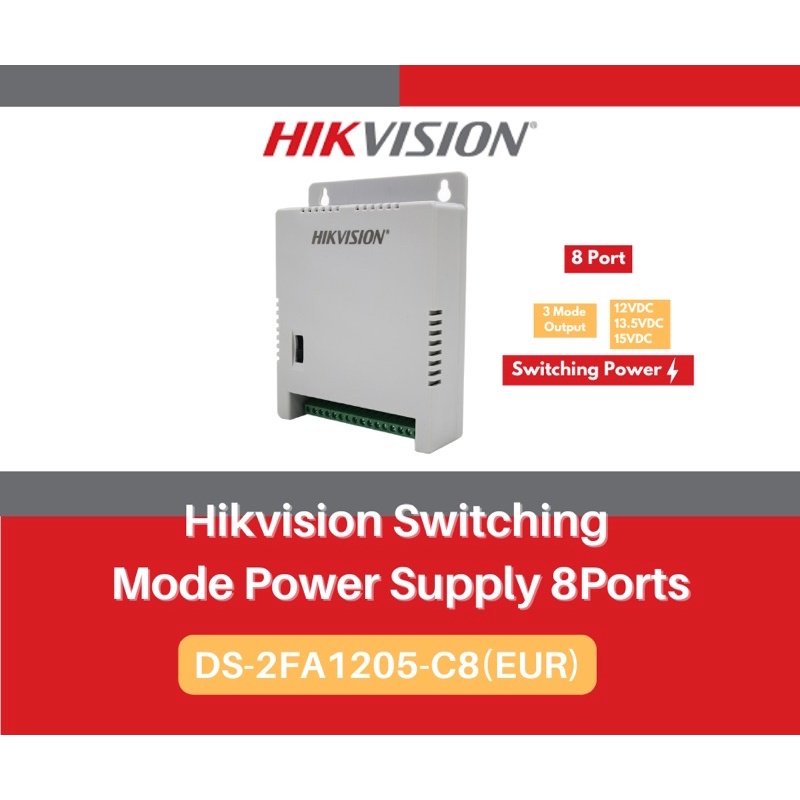 DS-2FA1205-C8(EUR) Hikvision Switching Mode Power Supply 8Ports