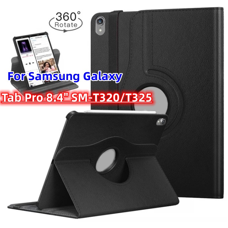 For Samsung Galaxy Tab Pro 8.4 Tablet Case Tab Pro 8.4" SM-T320 SM-T325 T320 360 Degree Rotating Lea