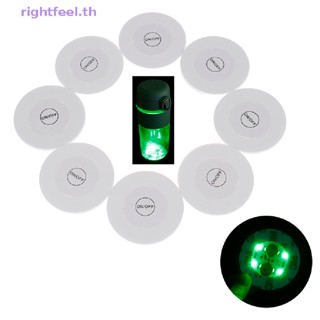 Rightfeel.th ใหม่ สติกเกอร์ไฟ Led 6 ดวง สว่างมาก สําหรับติดที่รองแก้วเครื่องดื่ม บาร์ KTV