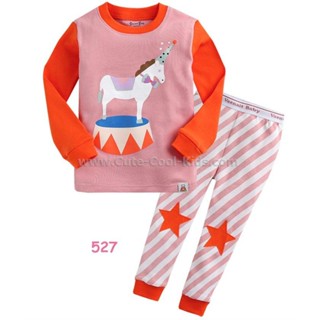 L-PJG-527-VEA ชุดนอนเด็กแนว Slimสีแดง ลาย Pony ggm-SIZE-90