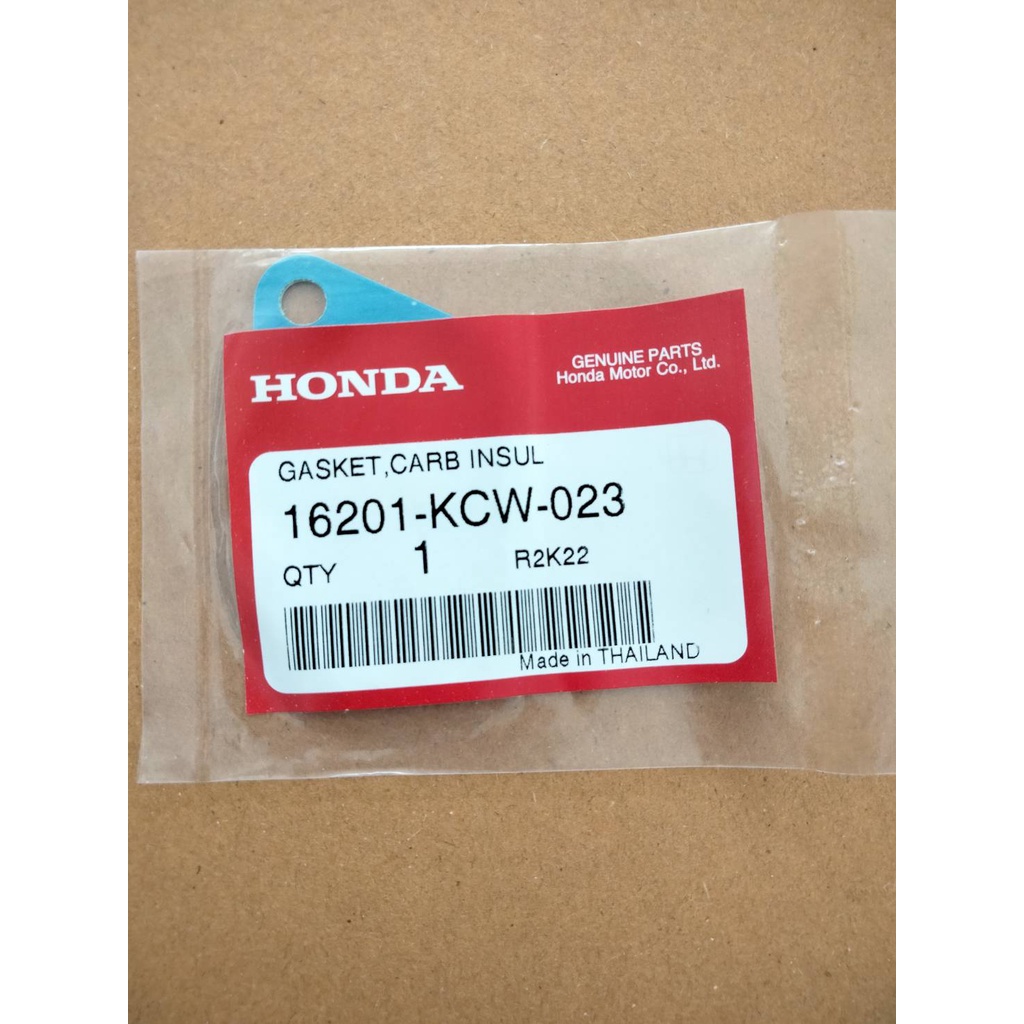 ปะเก็นฉนวนคาร์บูเรเตอร์ ใช้กับรุ่น Honda wave100/125/Nice110 แท้เบิกศูนย์ 16201-KCW-023