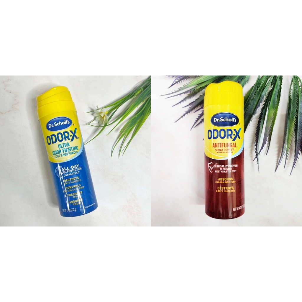 [Dr.Scholl’s®] Odor-X Foot Spray Powder 133 g สเปรย์ดับกลิ่นเท้า สเปรย์แป้ง ลดกลิ่นเท้า