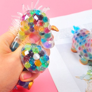 Unicorn Stress Balls Toy Heal Your Mood Squeeze Beads Toy Stress and Anxiety Relief Unicorn Fidget Ball Toy for Kids Adu