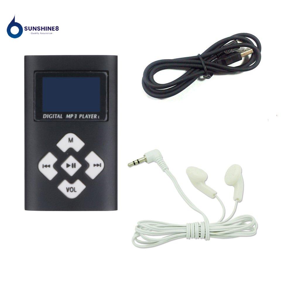 เครื่องเล่นเพลง MP3 พร้อมหน้าจอ Lcd 1.1 นิ้ว ช่องเสียบการ์ด TF USB MP3 และหูฟัง