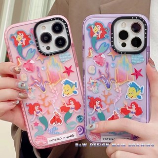 เคสโทรศัพท์มือถือแบบนิ่ม TPU กันกระแทก ลายเจ้าหญิงนางเงือก Ariel CASETiFY สําหรับ iPhone 14 13 12 11 Pro MAX X XS MAX XR 7 8Plus