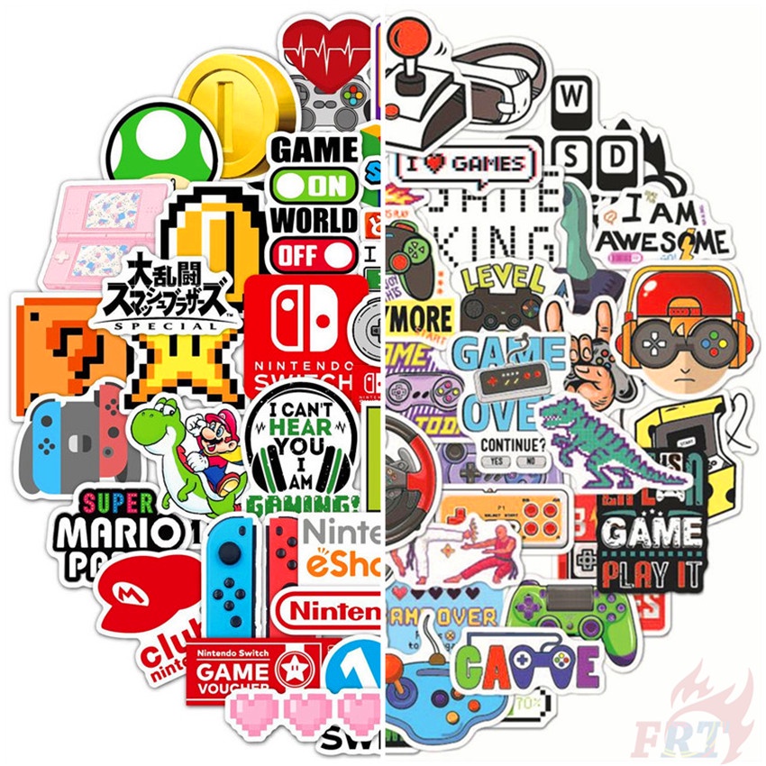 100 ชิ้น / ชุด สติกเกอร์ Nintendo Switch Series B PlayStation สําหรับติดตกแต่ง สติกเกอร์ Doodle แฟชั่น กันน้ํา DIY