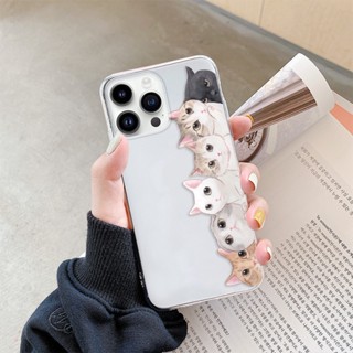 เคสโทรศัพท์มือถือแบบนิ่ม ลายแมวน่ารัก สําหรับ iPhone 14 Pro 11 12 13 Pro Max 13 Mini X XR Xs Max 7 8 Plus SE2 SE3