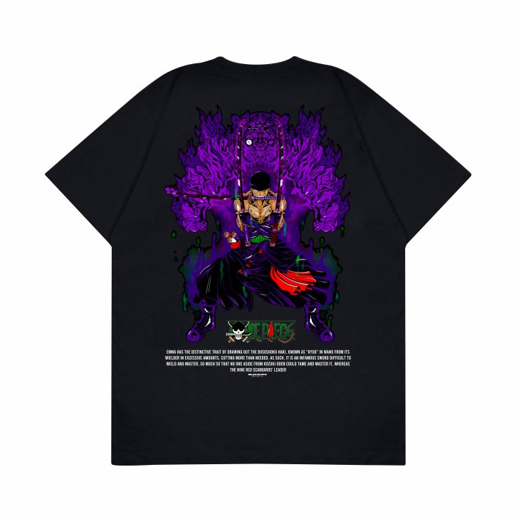 GILAN เสื้อยืด Distro Unisex ญี่ปุ่นมังงะภาพอะนิเมะ One PieceMumiwara Roronoa Zoro Enma