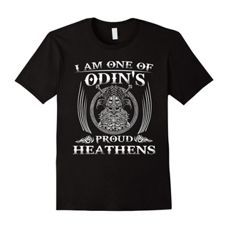 เสื้อยืด ผ้าฝ้าย พิมพ์ลาย I Am One Of OdinS Proud Heathen สําหรับผู้ชาย