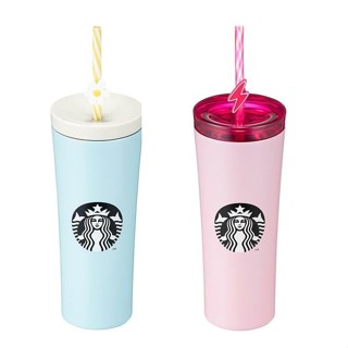 🎀【พร้อมส่ง】 2022 แก้วสตาร์บัคส์เกาหลี Starbucks Korea Valentine SS Phinney Blue/ Pink Coldcup 473ml/ 16oz (Exchangable lid)