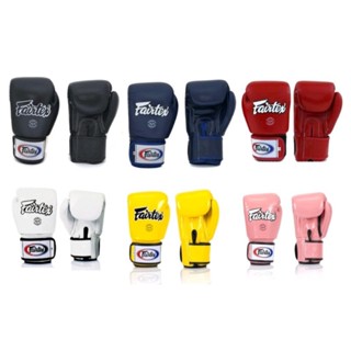 Fairtex Muay Thai Boxing Gloves BGV1 Genuine Cow Leather Plain Color นวมชกมวยแฟร์เท็กซ์ หนังแท้