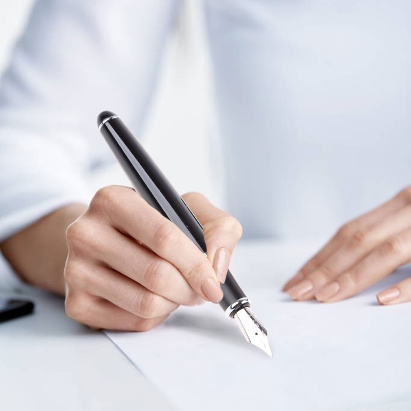 XI ใหม่ Black Jinhao X750 Deluxe Medium Nib 18kgp Fountain Pen