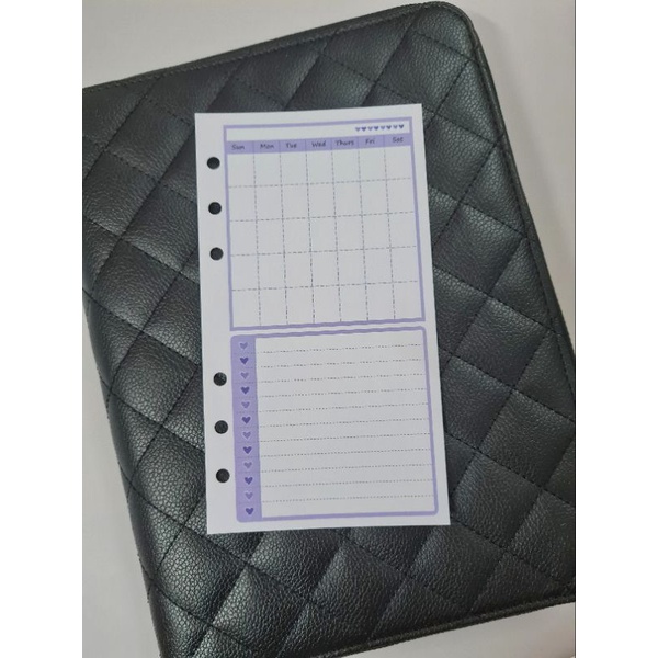 A6 MONTHLY UNDATED 6 RING PLANNER INSERTS REFILL