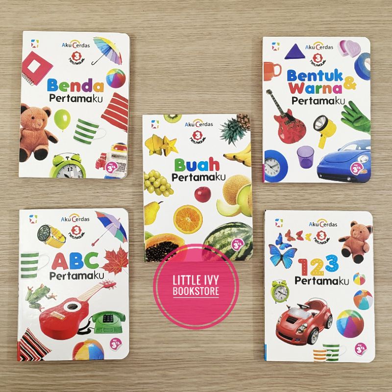 Im Smart Trilingual Object/ผลไม้/รูปร่างและสี/ABC/123. หนังสือกระดานภาษา Elex Media 3 สําหรับเด็ก