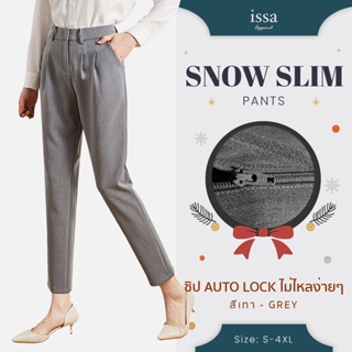 เปิดตัวใหม่‼️Snow Slim issa Apparel กระบอกเล็กจีบหน้า2จีบ ผ้าสโนว์นุ่มใส่สบาย(ใส่โค้ด ISSA13SEP ลด 130) ทรงสวยอำพรางหุ่น