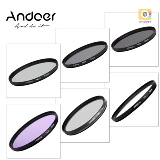 Andoer 72mm UV+CPL+FLD+ND(ND2 ND4 ND8) Photography Filter Kit Set Ultraviolet Circular-Polarizing Fluorescent Neutral Density Filter for    Pentax DSLRs