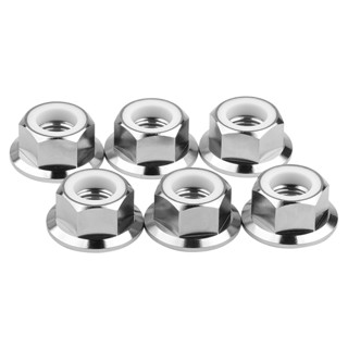 Wanyifa Titanium Nut M14 1.5 Pitch Sprocket Flange Nylon Lock Nuts for Car Motorcycle