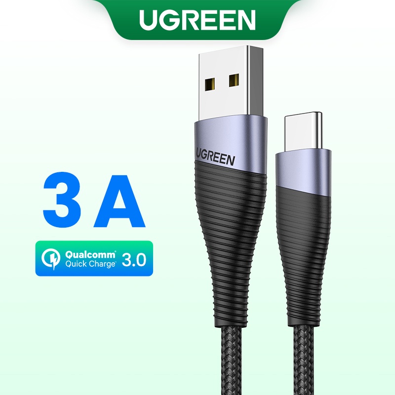 Ugreen สายชาร์จ Type C 3A USB C 0.5 ม. 1 ม. 2 ม. สําหรับ Samsung S8 S9