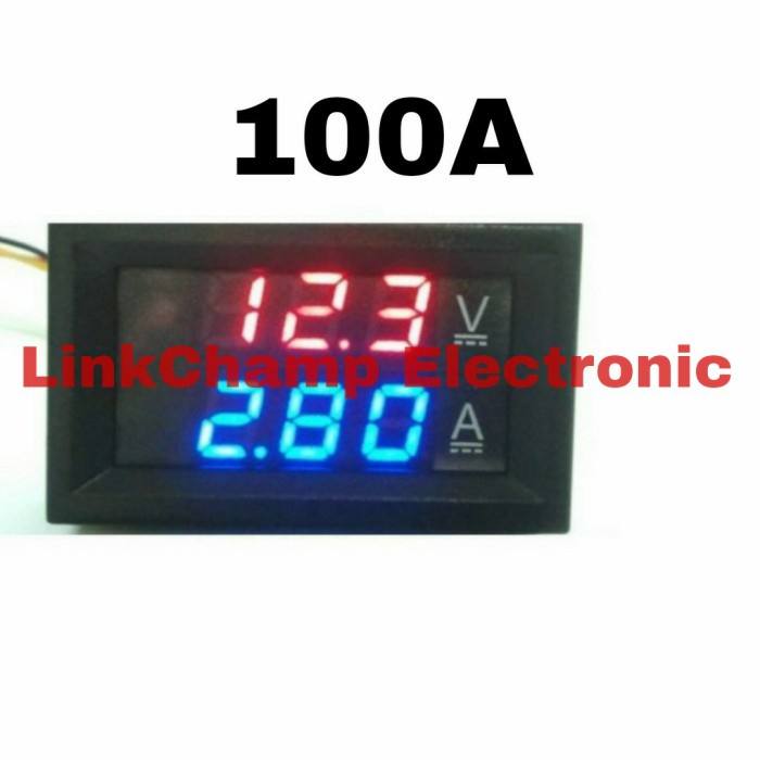 Dc 0-100V 100A DUAL DIGITAL VOLTMETER Amperemeter VOLT METER Ampere MTR