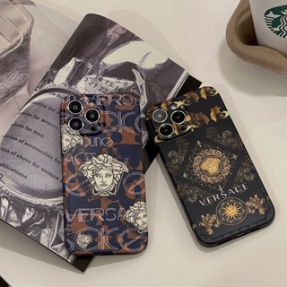 เคสโทรศัพท์มือถือแฟชั่น ลาย Versace สําหรับ iphone 14 Pro Max i14 plus 13 Pro Max i13 13pro 11 Pro Max i11 X XR Xs Max 12Pro 12 Pro Max