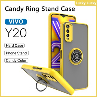 หรูเคส VIVO Y20 Y20s Y21 Y21s Y22 Y22s หรา ที่วางแหวนอะครีลิคแบบแข็ง เคส กันกระแทก รองรับรถ ที่วางแม่เหล็ก ที่วางโทรศัพท์ ขาตั้งนิ้ว ปกป้องกล้อง