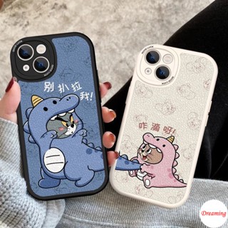 เคสสำหรับ VIVO Y16 Y22 Y22S Y55 Y75 Y33S Y21S Y21A Y21 Y33T Y21T Y53S Y51 Y51A Y31 Y20 Y20i Y12S Y12A Y20s G Y15S Y15A Y30 Y50 Y30i รูปไข่ Big Eye Soft เคสโทรศัพท์ Motif คู่ไดโนเสาร์น่ารัก