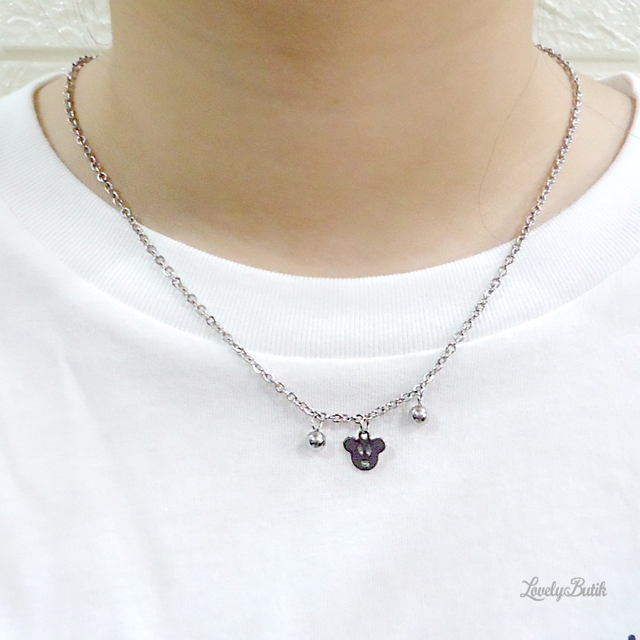 สร ้ อยคอเงินสําหรับสาวไทเทเนียมสแตนเลสโนริไทเทเนียมสร ้ อยคอสําหรับเด ็ ก Anti-Fade ขนาดเล ็ ก MKT 