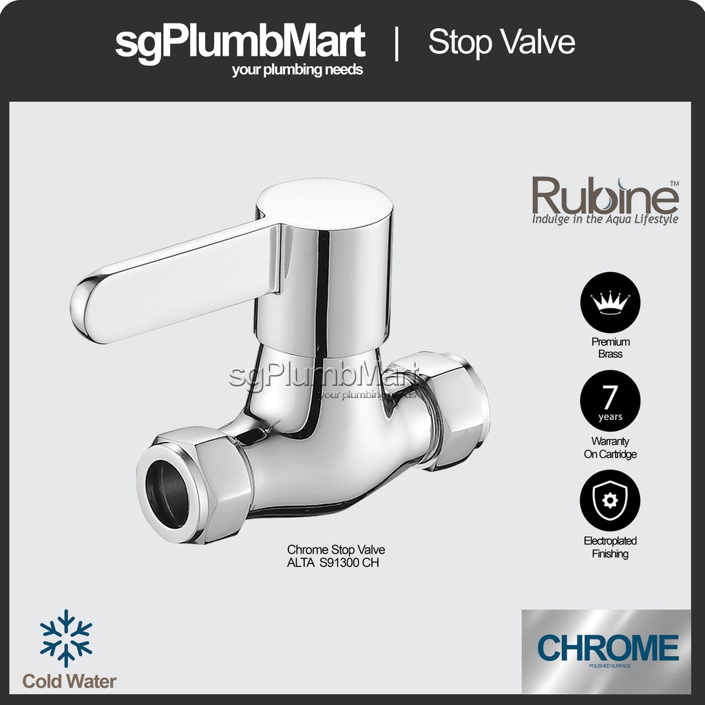 Rubine x sgPlumbMart Alta Stop Valve S91300CH Stop Valve