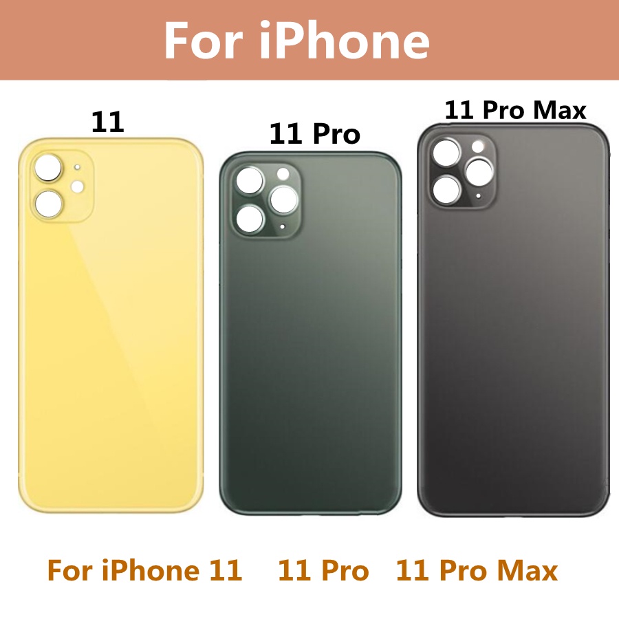 คุณภาพสูง Big Hole ฝาหลังแบตเตอรี่สําหรับ iPhone 11 Pro Max สําหรับ iPhone 11 ฝาหลังแบตเตอรี่ฝาครอบประตู