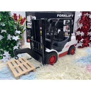 🌈ของเล่นเด็กรถของเล่น Forklift รถโฟล์คลิฟท์ใหญ่  รถโฟล์คลิฟท์เด็กเล่น โฟล์คลิฟท์ขาว~แดง รถเด็กเล่น no.666-61P