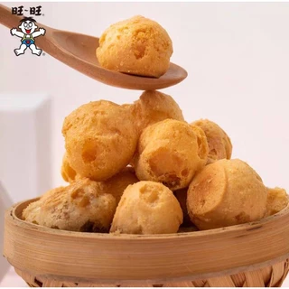 ขนมลูกบอลพัฟกรอบ สอดใส้หลากรสชาติ นม ช็อกโกแลต สตอรว์เบอร์รี่ ขนมว่างๆ 18-60g 旺旺泡芙
