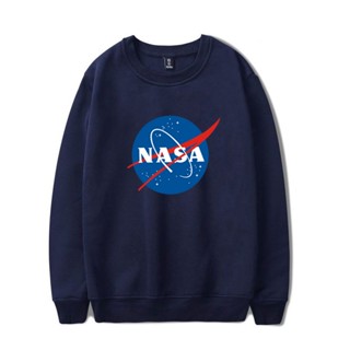 NASA Sweatshirt เสื้อกันหนาว ผ้าฝ้าย ทรงหลวม สไตล์ฮิปฮอป สตรีท พลัสไซซ์ สําหรับผู้ชาย และผู้หญิง Big Size XXS-4XL 1387