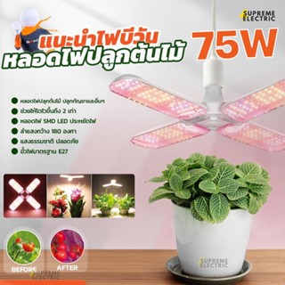 หลอดไฟปลูกต้นไม้ 75W Bewon LED GROW LIGHT☘️ ปลูกกัญฯ☘️ไม้สวยงาม ไม้ประดับ 🪴เพาะต้นกล้า🪴ช่วงทำใบระยะต้น