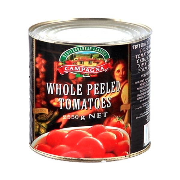 CAMPAGNA Whole Peeled Tomatoes 2.55kg. - คัมปาน่า มะเขือเทศปอกเปลือก 2.55กก.